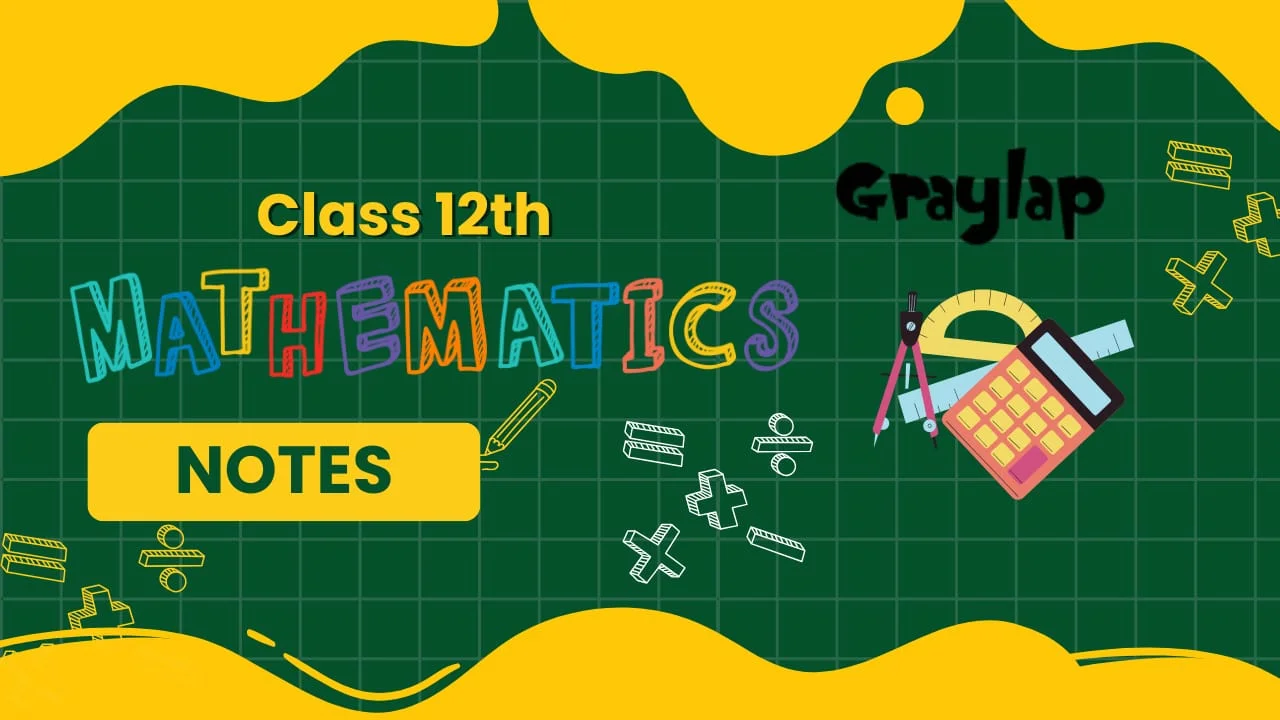 class 12 maths notes