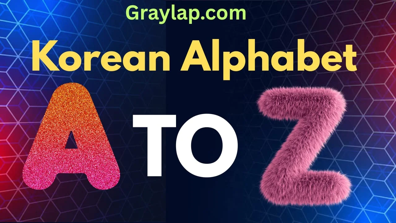 korean alphabet a to z