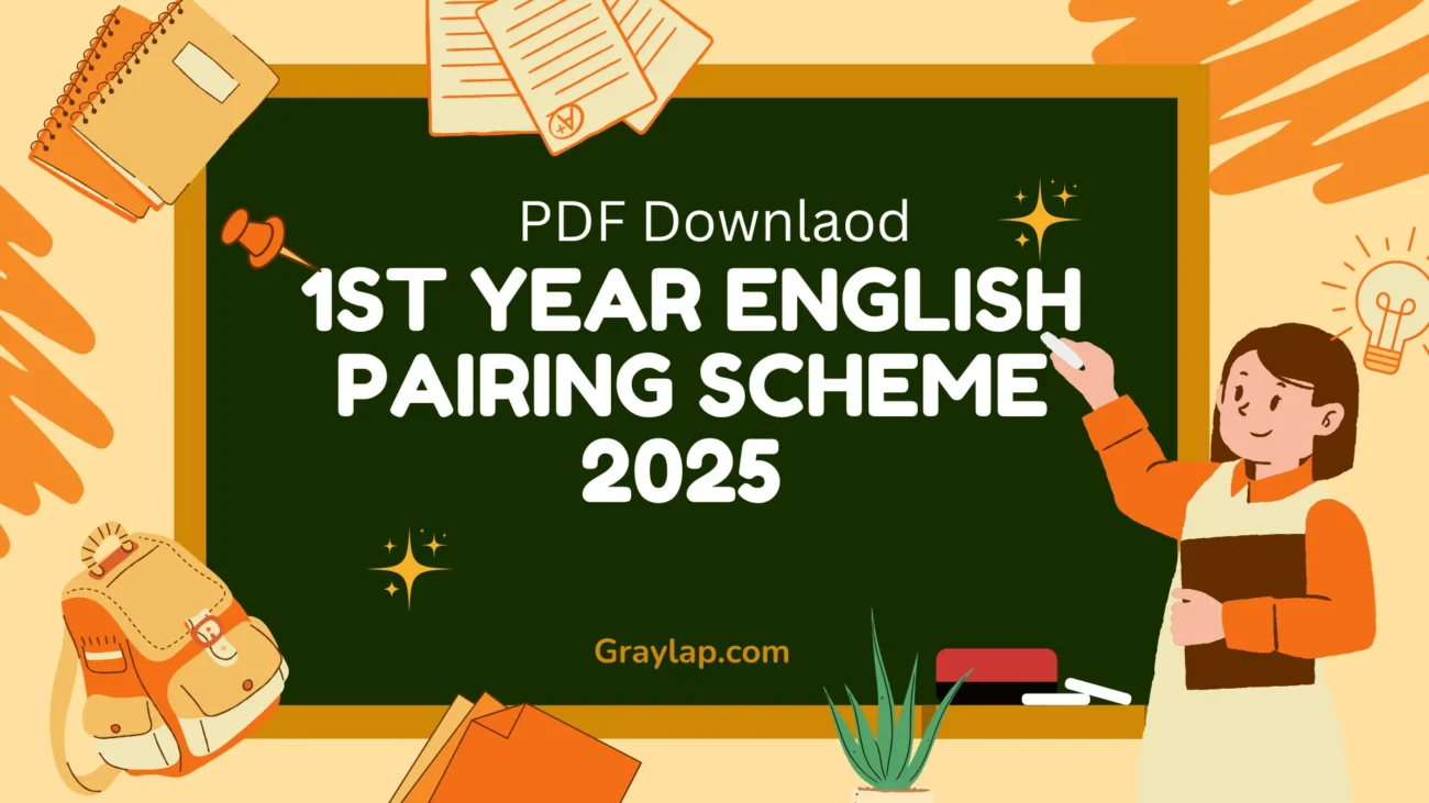 1st year English pairing scheme 2025