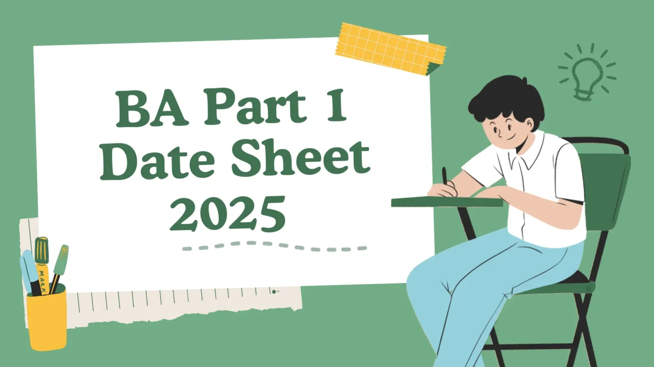 BA Part 1 Date Sheet 2025