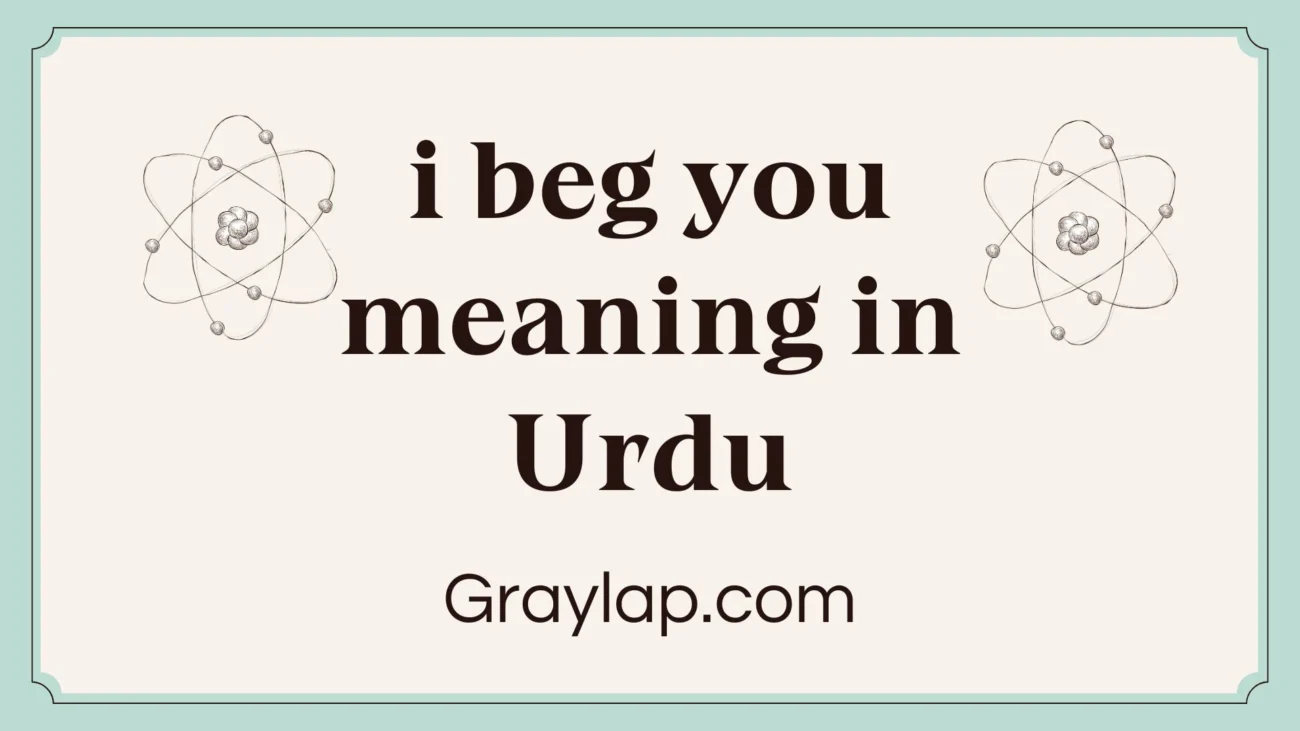 i beg you meaning in Urdu
