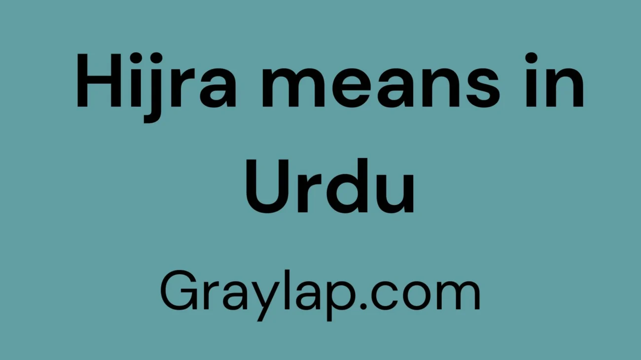 hijra means in Urdu