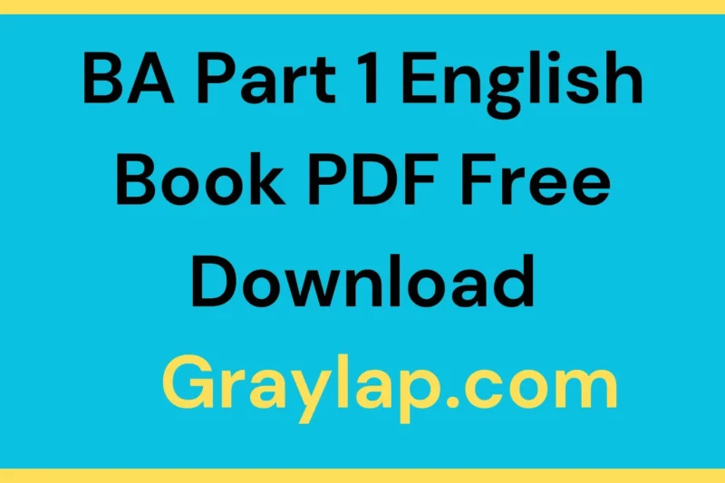 BA Part 1 English Book PDF Free Download – Complete Guide for Students