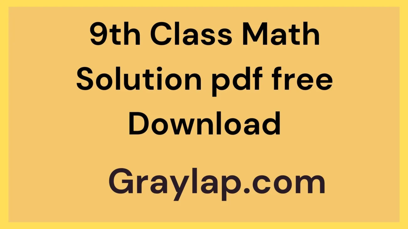 9th class math solution pdf free download