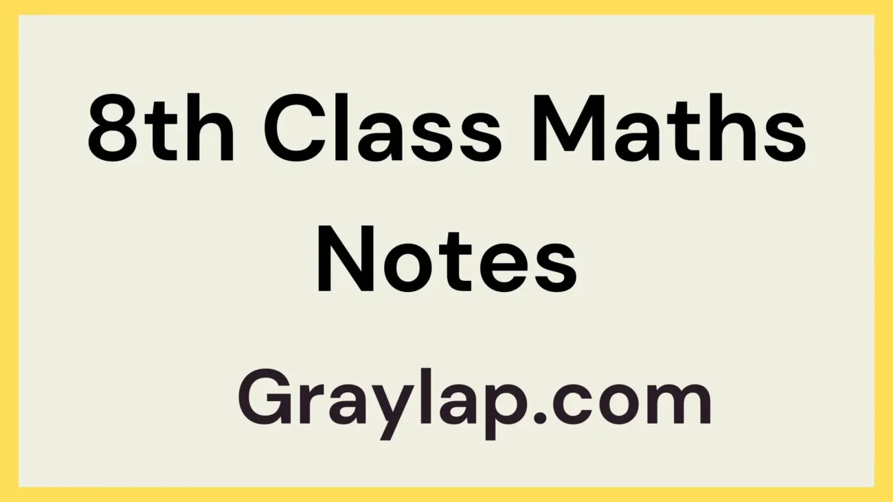 8th class maths notes