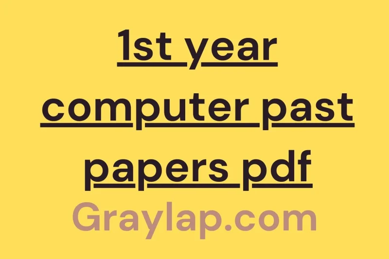 1st Year Computer Past Papers PDF – A valuable source for students