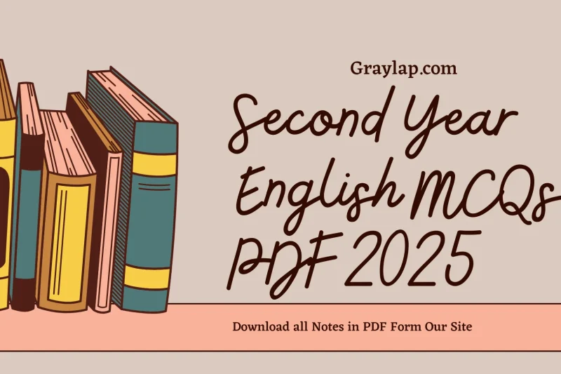 Download Second Year English MCQs PDF 2025