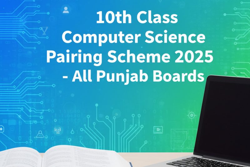 10th Class Computer Science Pairing Scheme 2025-26 (For All Punjab Boards)