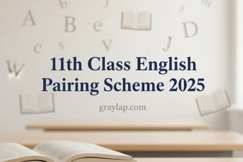11th Class English Pairing Scheme 2025-26 All Boards