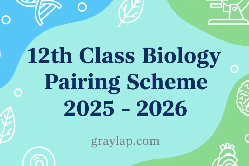12th Class Biology Pairing Scheme 2025 – 2026 (Complete Guide for All Punjab Boards)