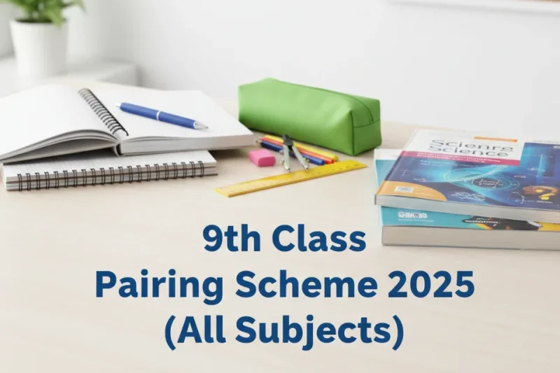 9th Class Pairing Scheme 2025 for All Subjects Punjab Boards