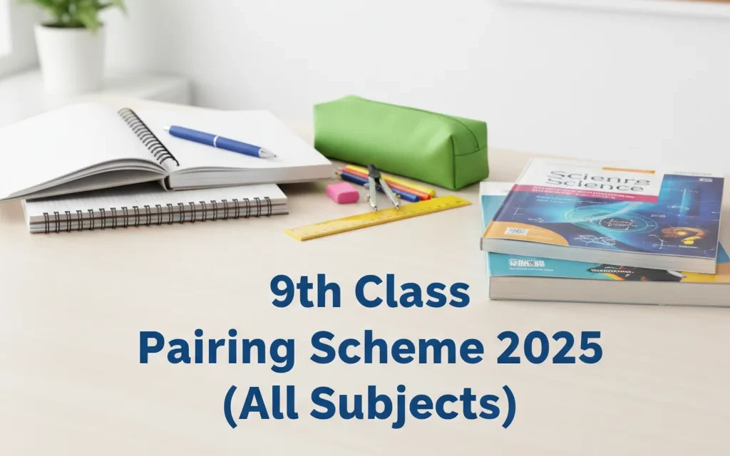 9th Class Pairing Scheme 2025 for All Subjects Punjab Boards