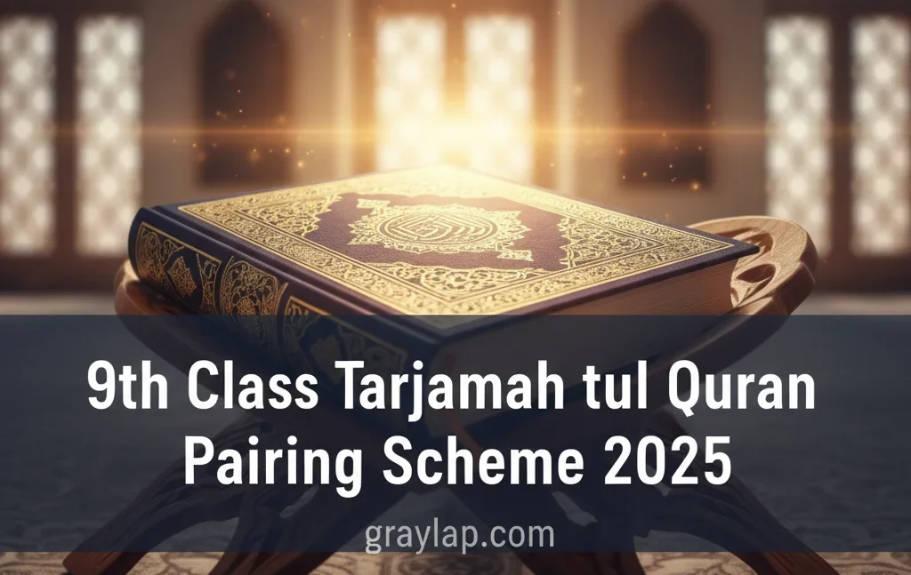 9th Class Tarjamah tul Quran Pairing Scheme 2025 (For All Punjab Boards)