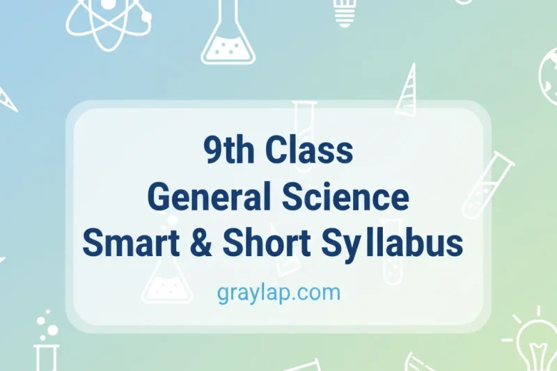 9th Class General Science Smart & Short Syllabus 2025-26 Paper Pattern, Scheme & Model Paper for Session 2026 (All Punjab Boards)