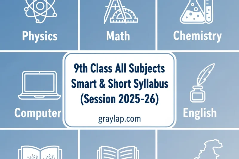 9th Class All Subjects Smart & Short Syllabus 2025-26, Paper Pattern, Scheme & Model Paper for Session 2026 (All Punjab Boards)
