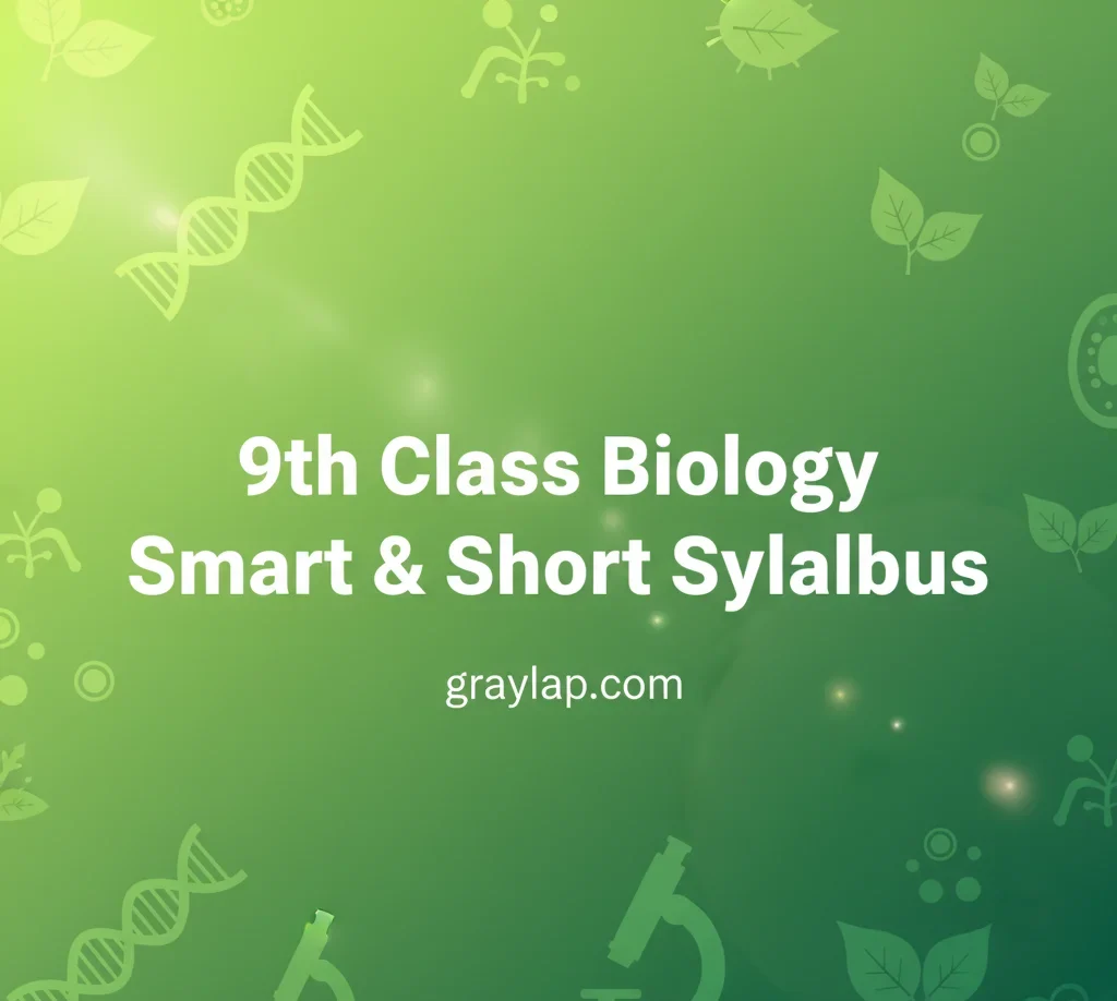 9th Class Biology Smart & Short Syllabus 2025-26