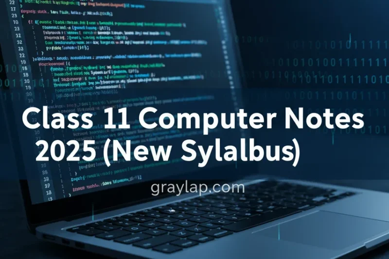 Class 11 Computer Notes 2025 (New Syllabus) Complete Notes PDF
