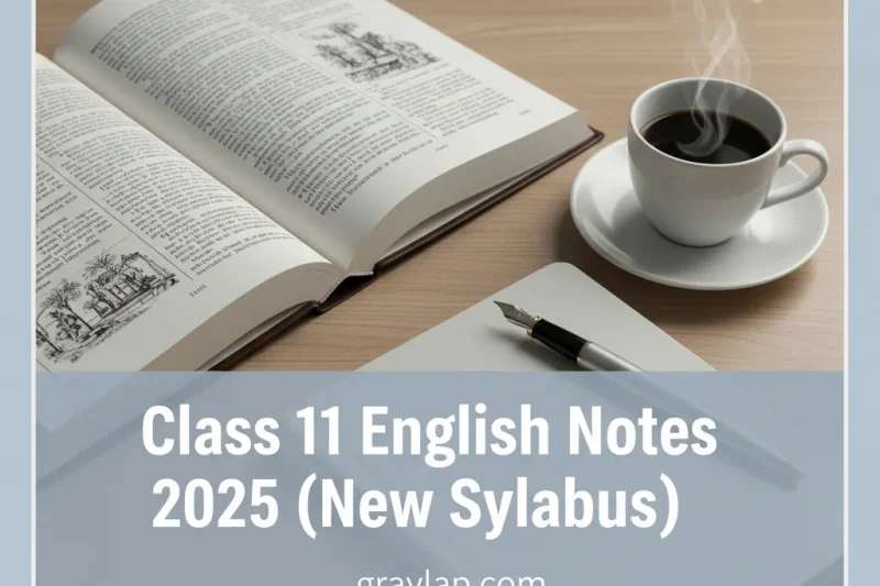 Class 11 English Notes 2025 (New Syllabus) Complete Notes PDF
