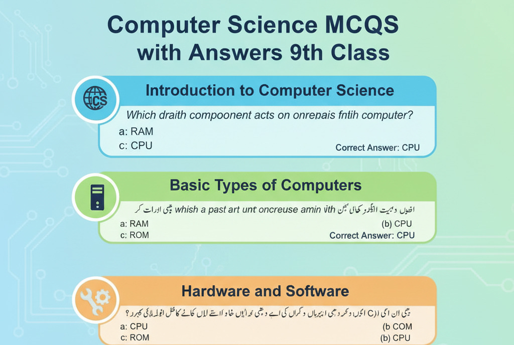 computer science mcqs with answers 9th class