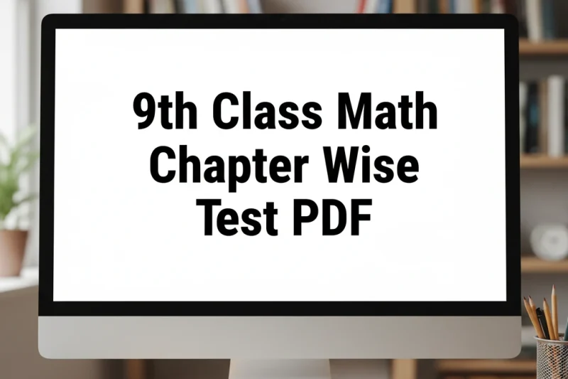 9th Class Math Chapter Wise Test PDF – Complete Educational Guide