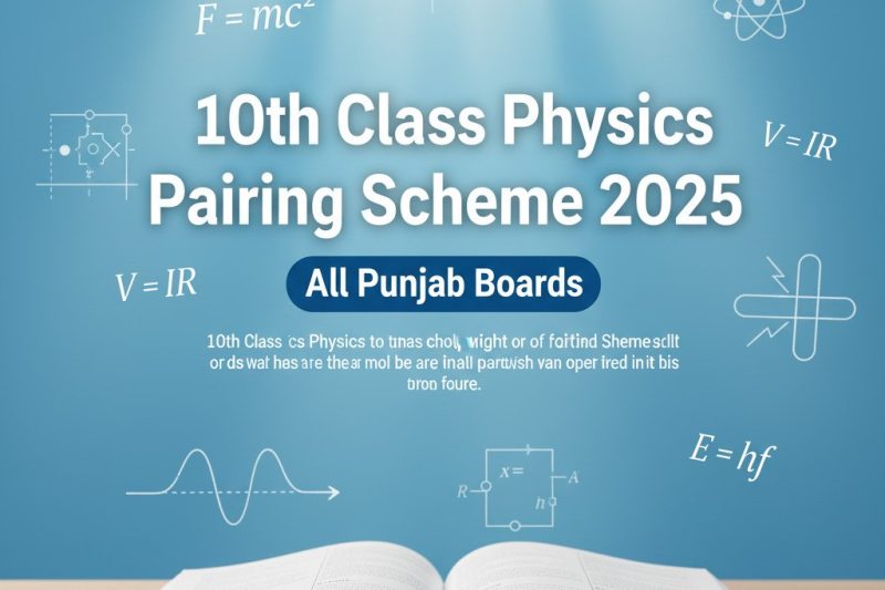 10th Class Physics Pairing Scheme 2025 (For All Punjab Boards)
