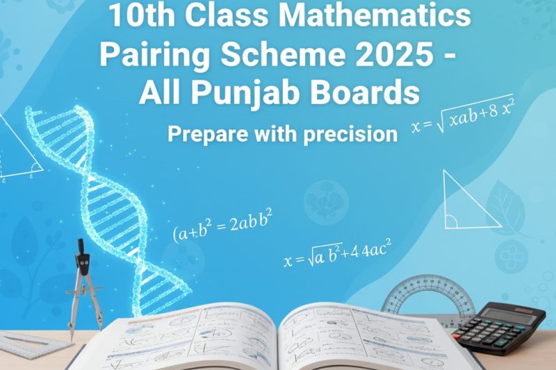 10th Class Mathematics Pairing Scheme 2025(For All Punjab Boards)