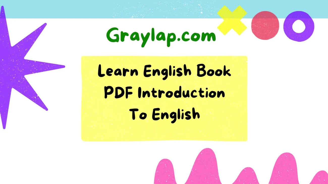 Learn English Book PDF Introduction To English