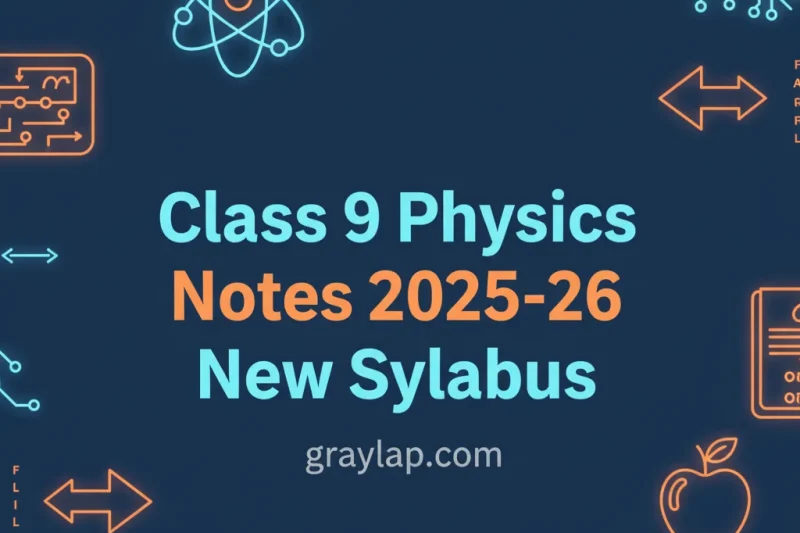 Class 9 Physics Notes 2025-26 New Syllabus