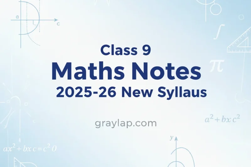 Class 9 Maths Notes 2025-26 New Syllabus