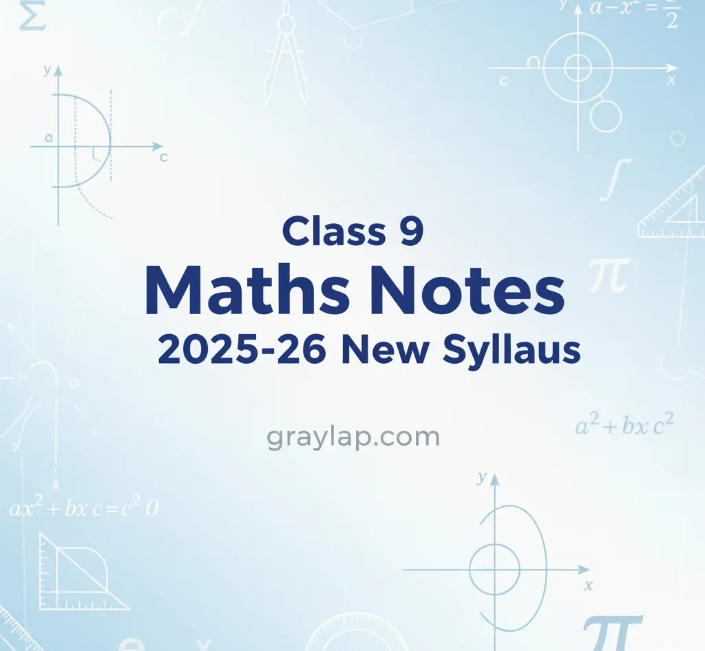 Class 9 Maths Notes 2025-26 New Syllabus