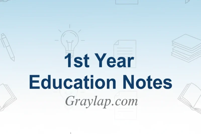 1st year education notes: Complete Guide in Urdu