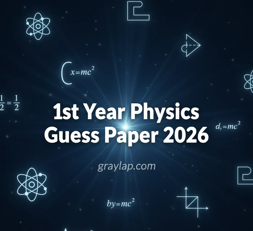1st year physics guess paper 2026