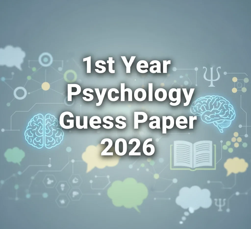 1st Year Psychology Guess Paper 2026