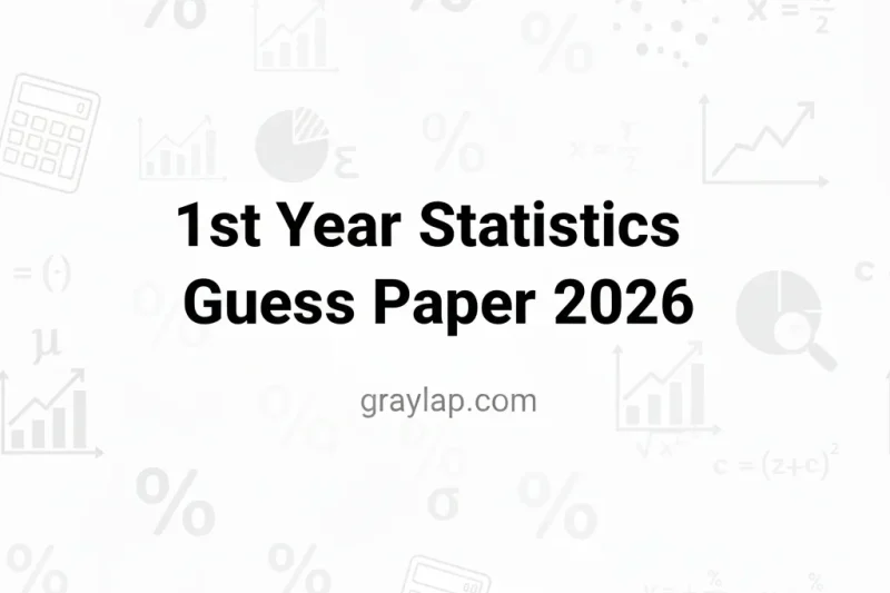 1st Year Statistics Guess Paper 2026 | All Punjab Boards