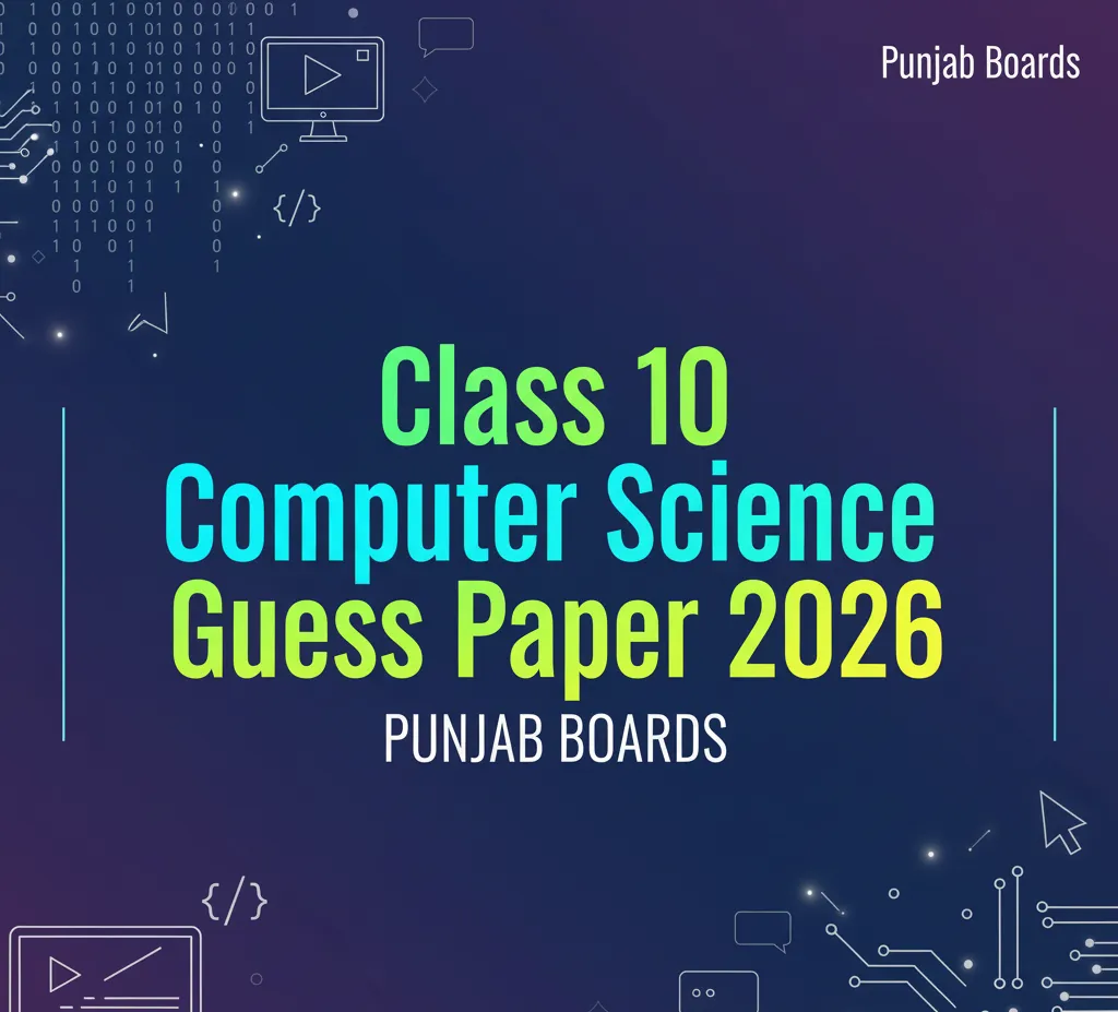 Class 10 Computer Science Guess Paper 2026