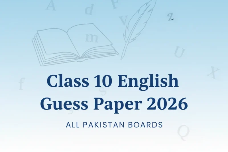 Class 10 English Guess Paper 2026  All Punjab Boards