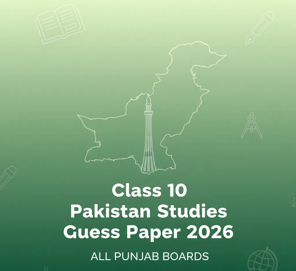 Class 10 Pakistan Studies Guess Paper 2026