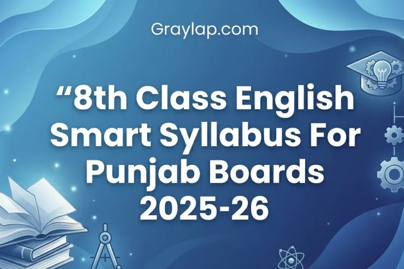 8th Class English Smart Syllabus For All Punjab Boards (Session 2025-26)